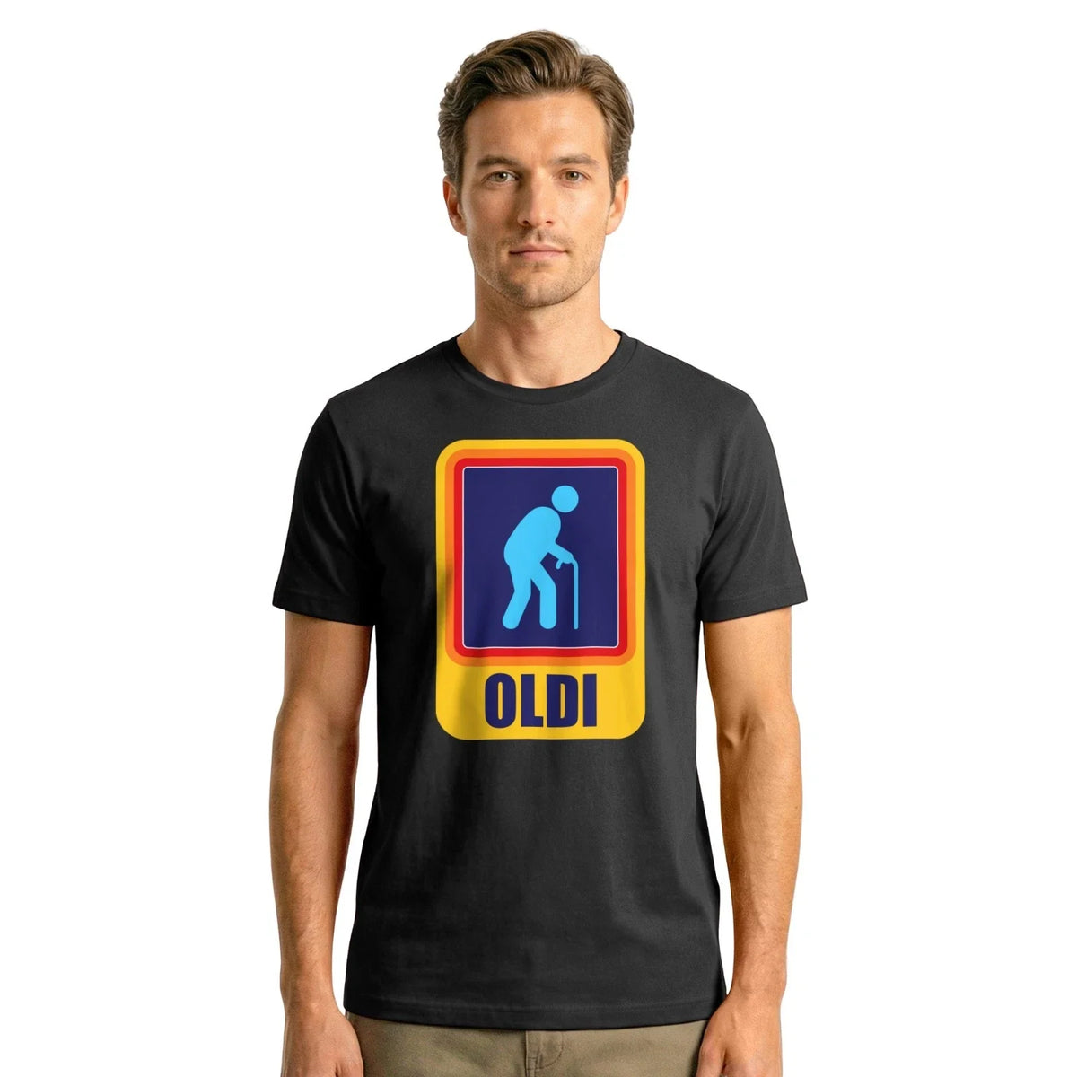 Funny OLDI | Humorous Old Man Graphic Tee | Gift For Dad & Fathers Day Unisex