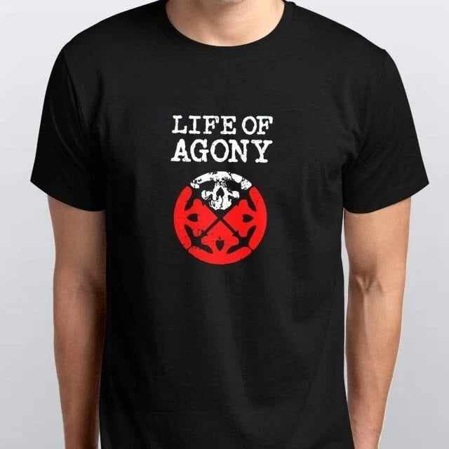 LIFE OF AGONY All sizes S M L XL XXL colours Black, white Unisex