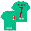 Personalised Mexico Football Unisex Kids Name Number Tee #WC Unisex