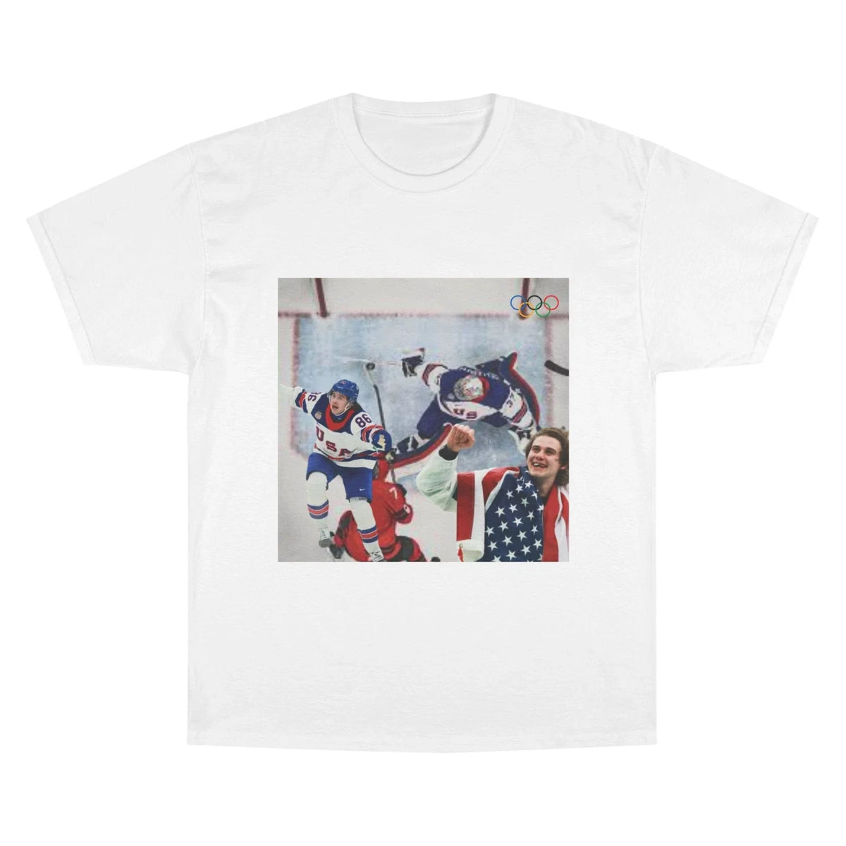 Jack Hughes USA Hockey Celebration Olympic Ice Hockey Photo Golden Goal Unisex
