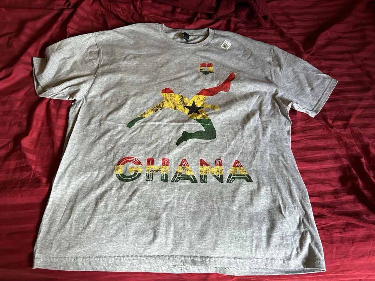 Ghana Soccer Player Ghana Flag Gray Unisex