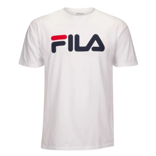 Men's Tee Fila Crew Neck Short Stretch Poly Cotton Performance New Unisex