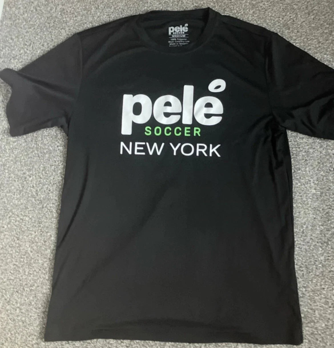 Pele New York Soccer Black T shirt medium Unisex