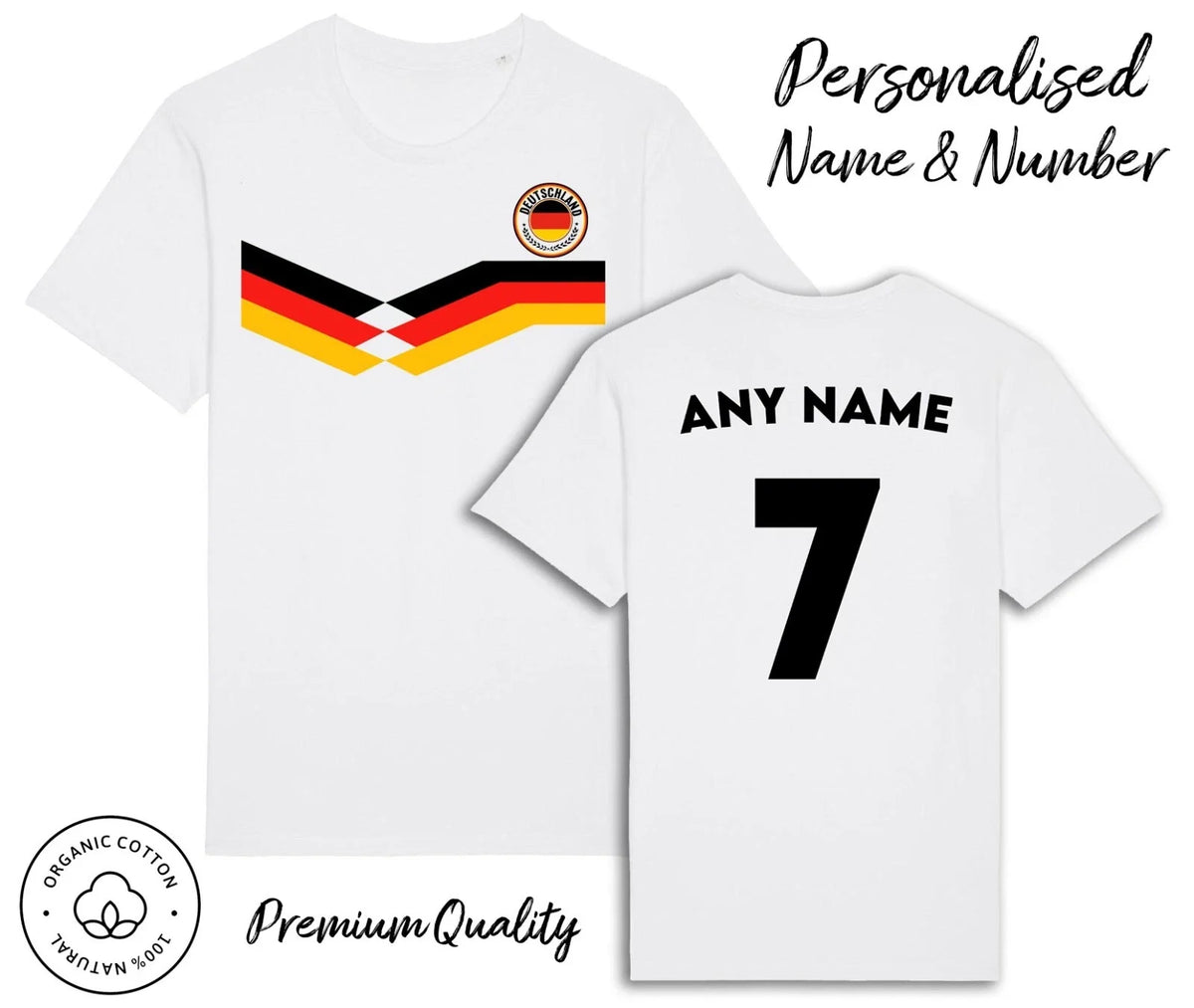 Germany Strip Personalised Name & No World Cup 2026 Kit Jersey Football Unisex