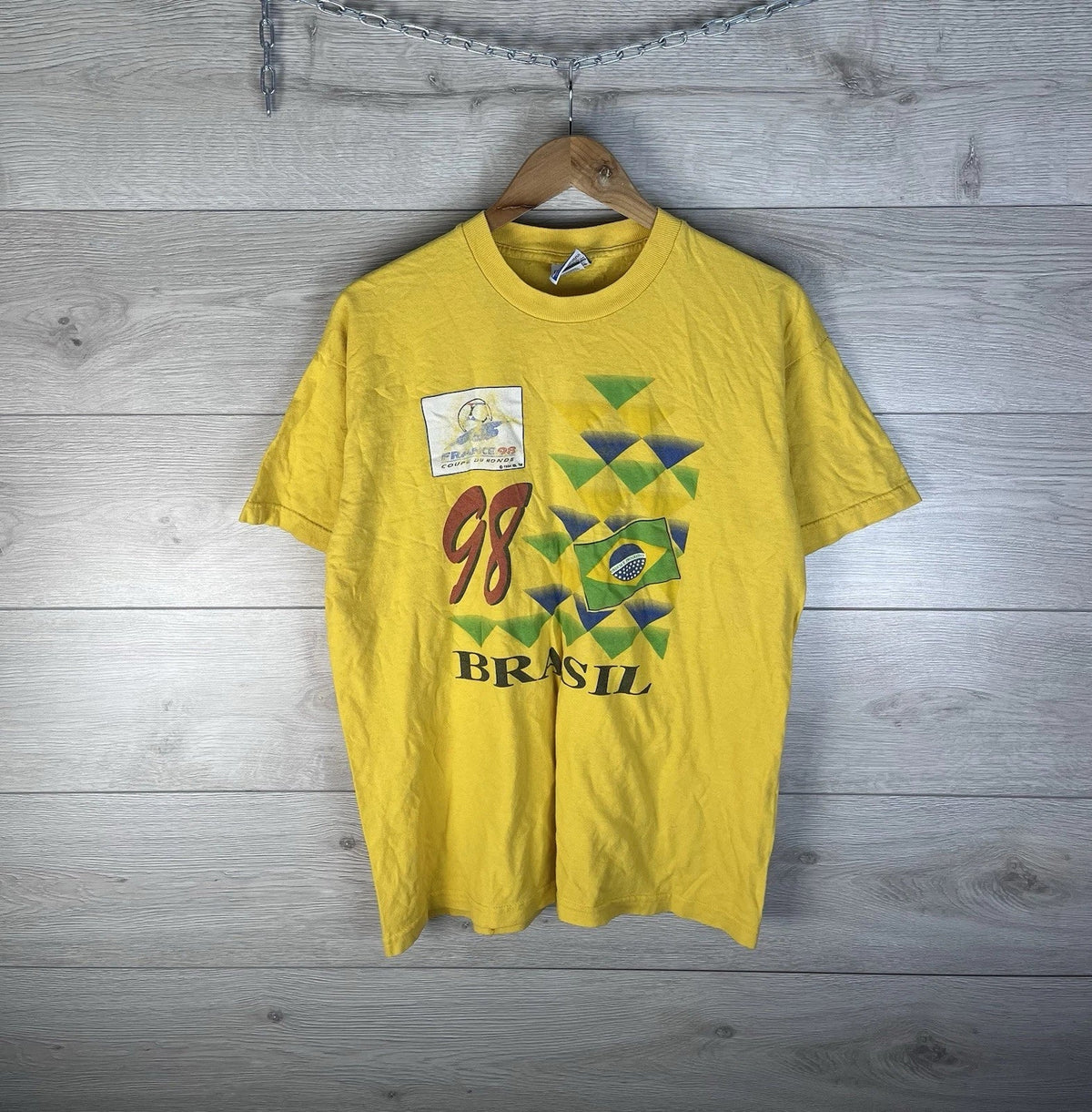 Mens merch France 98 Coupe Ou Mande size L Brazil 🇧🇷 Unisex