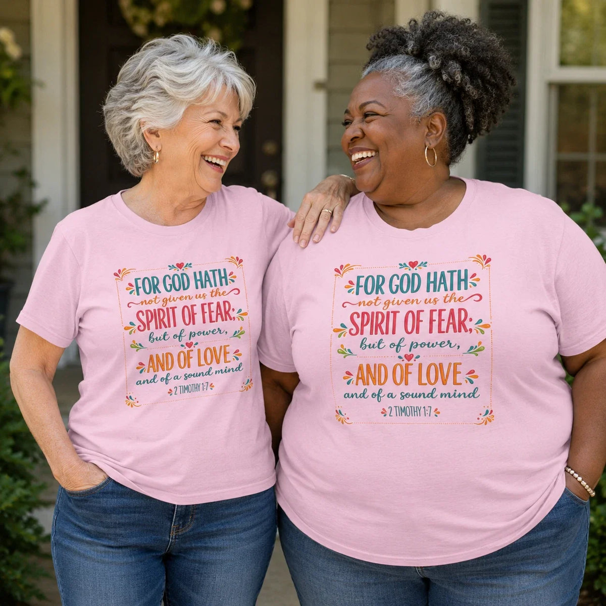 2 Timothy 1:7 Christian Faith Scripture Bible Verse Cotton Tee Unisex