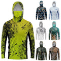 Fishing Hooded Shirt Long Sleeve Sun Block Pullover Top for Kayaking Hiking