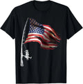 Fishing American Flag Fisherman Patriotic day 4th of July Gift Unisex Unisex