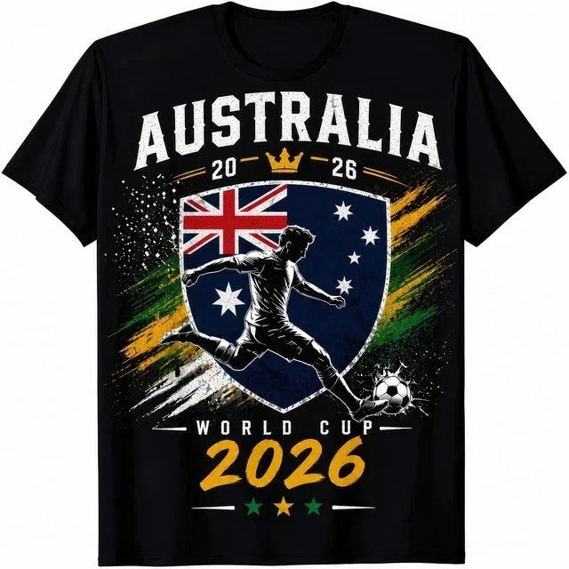 Australia 2026 World Cup Football Fan T Shirt Mens Womens Kids Unisex