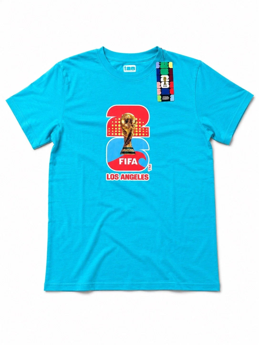 Unisex Light Blue World Cup Host City Los Angeles Trophy Tee. (XXL)* FAST SHIP* Unisex