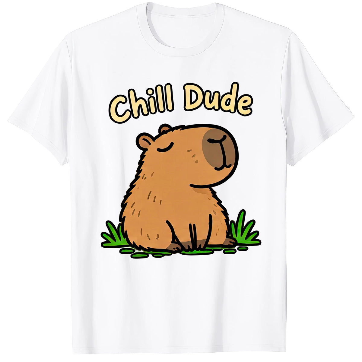 Chill Dude Funny Novelty Cute Capybara Relaxing Slogan Mens Gift T Shirt