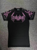Breathedivinity tight short-sleeved high-elasticity training and fitnessclothing Unisex