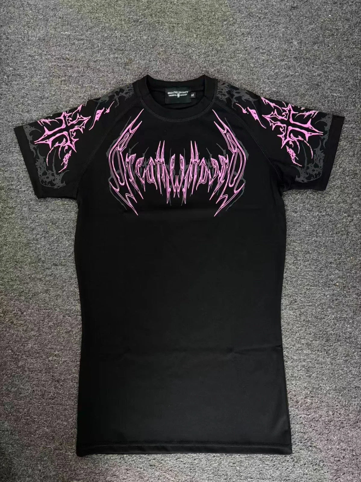 Breathedivinity tight short-sleeved high-elasticity training and fitnessclothing Unisex