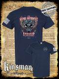 2nd Amendment Issued My Gun Permit 2-Sided Never Expires Skull Biker USA Unisex