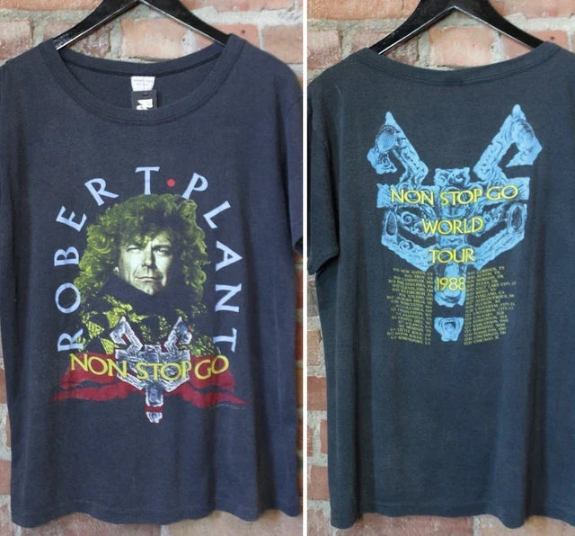 Vintage Robert Plant Concert T Shirt Non Stop Go 1988 Unisex