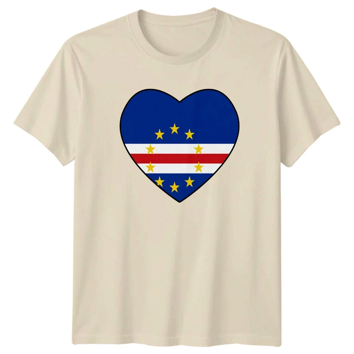 Cape Verde Flag Heart Cabo Verde Heritage Birthday Gift For Him And Her Unisex