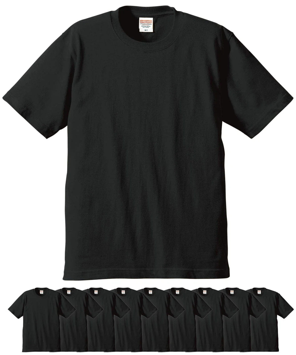 United Athle 5942-01 6.2oz Premium s Set of 10 Men's (Black, M) Unisex