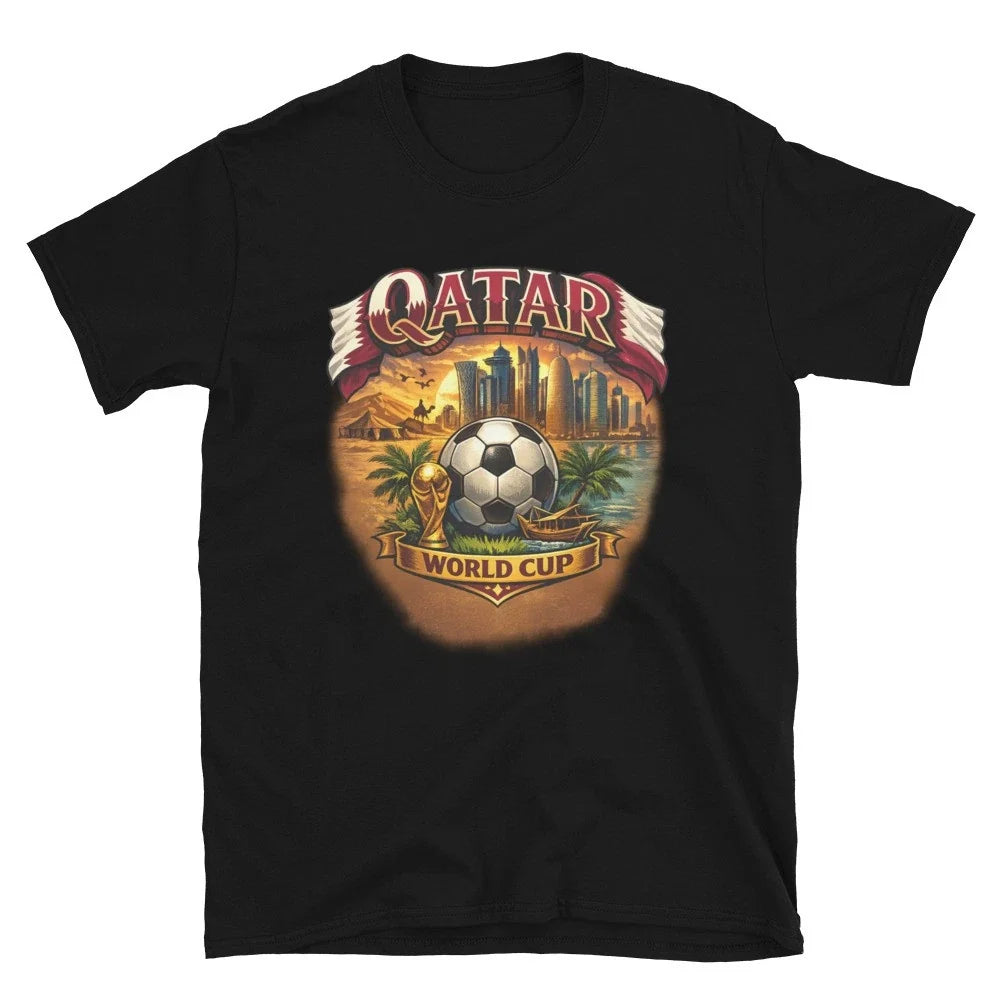 Qatar World Cup Football Fan Maroon & White Supporter Edition Unisex Unisex