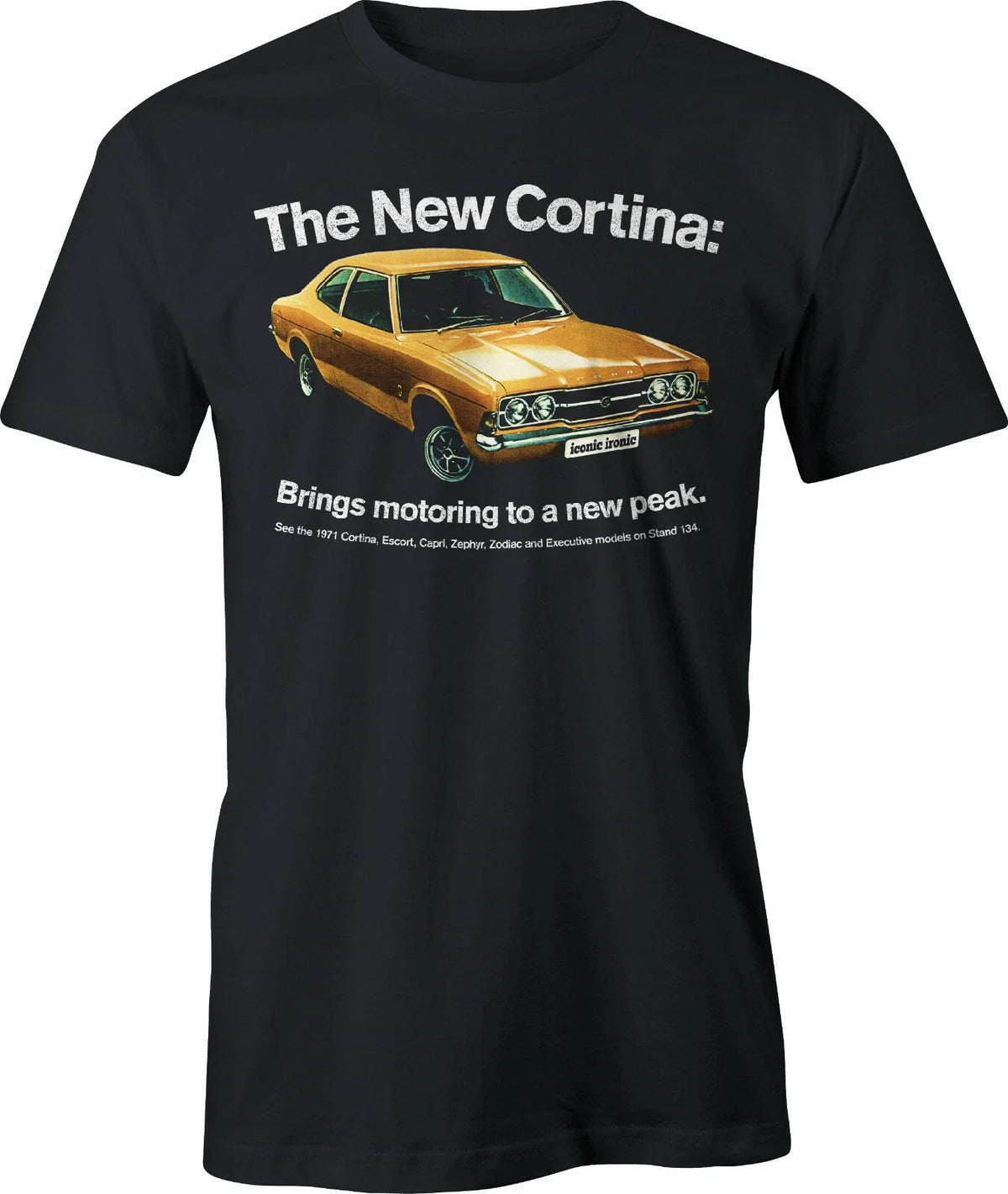 Ford Cortina Mk3 GT Retro Car Seventies Ad T Shirt Unisex