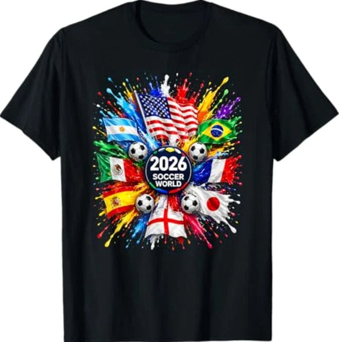 2026 Soccer Ball Sport All Flags Football Fan Men Women Unisex