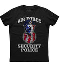 Air Force Security Police Patriotic Mens Short Sleeve New Cotton Black Unisex