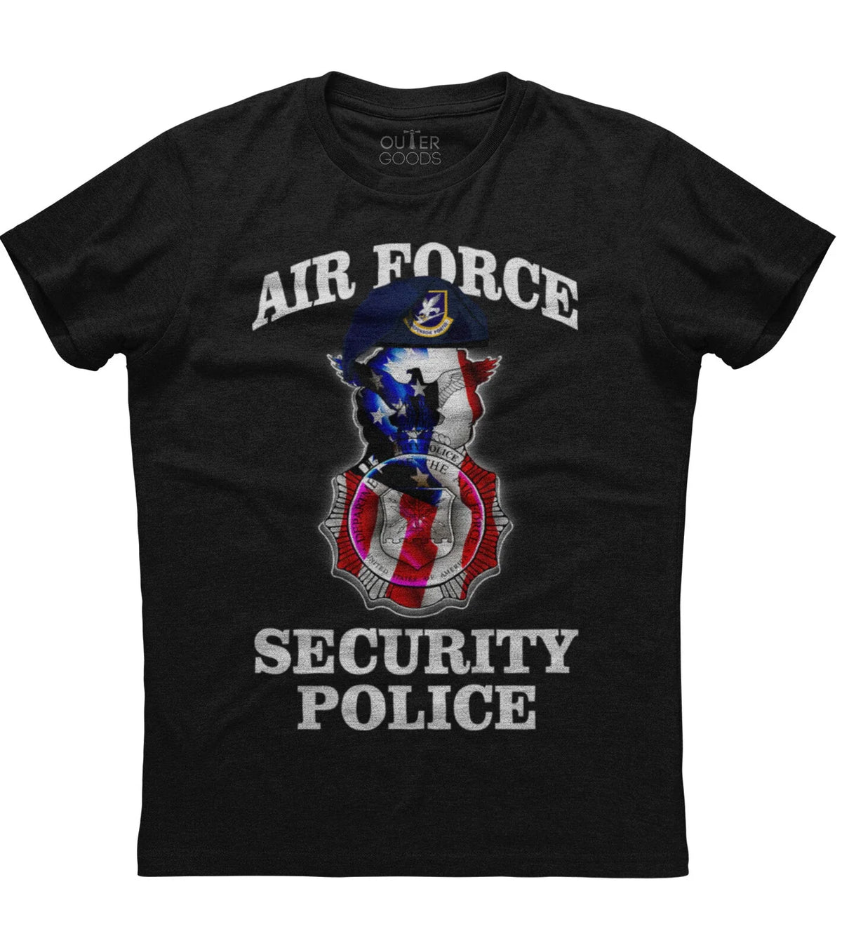 Air Force Security Police Patriotic Mens Short Sleeve New Cotton Black Unisex