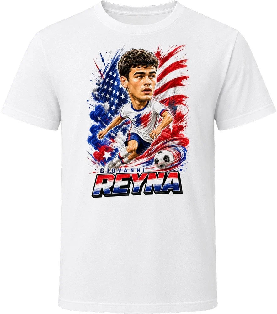 Giovanni Reyna United States Soccer Caricature 2026 World Cup T Shirt Unisex