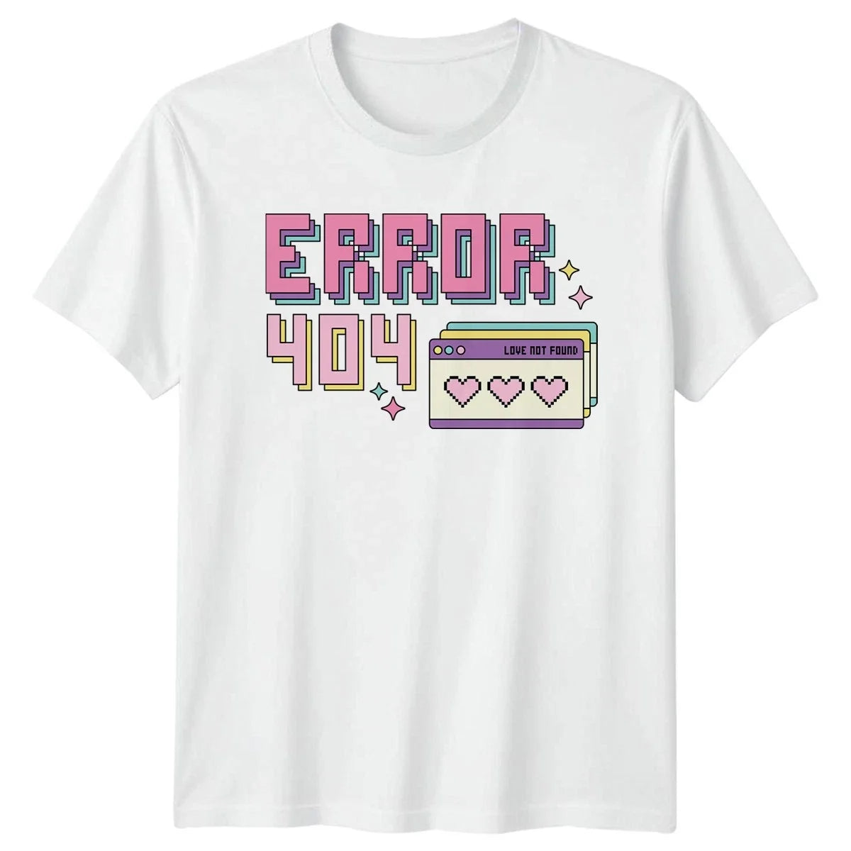 Error 404 Love Not Found Womens Vaporwave Internet Culture Unisex