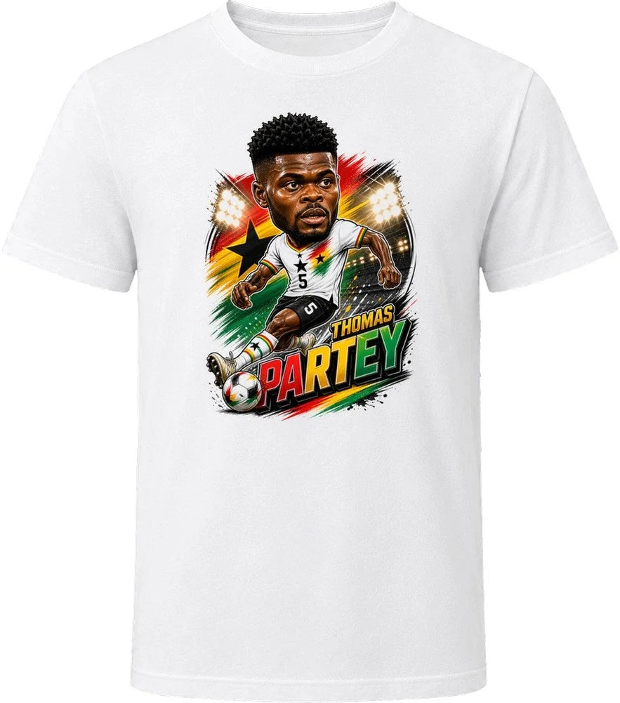 Thomas Partey, Ghana Caricature Soccer 2026 T Shirt Unisex