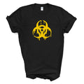 Dripping Yellow Biohazard Symbol - Black Unisex