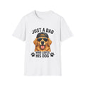 Just A Dad Who Loves His Dog Shirt, Golden Retriever T-Shirt, Funny Dog Dad Tee