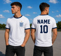 England Soccer Custom Name Number Ringer Tee Football Fan Gift Unisex