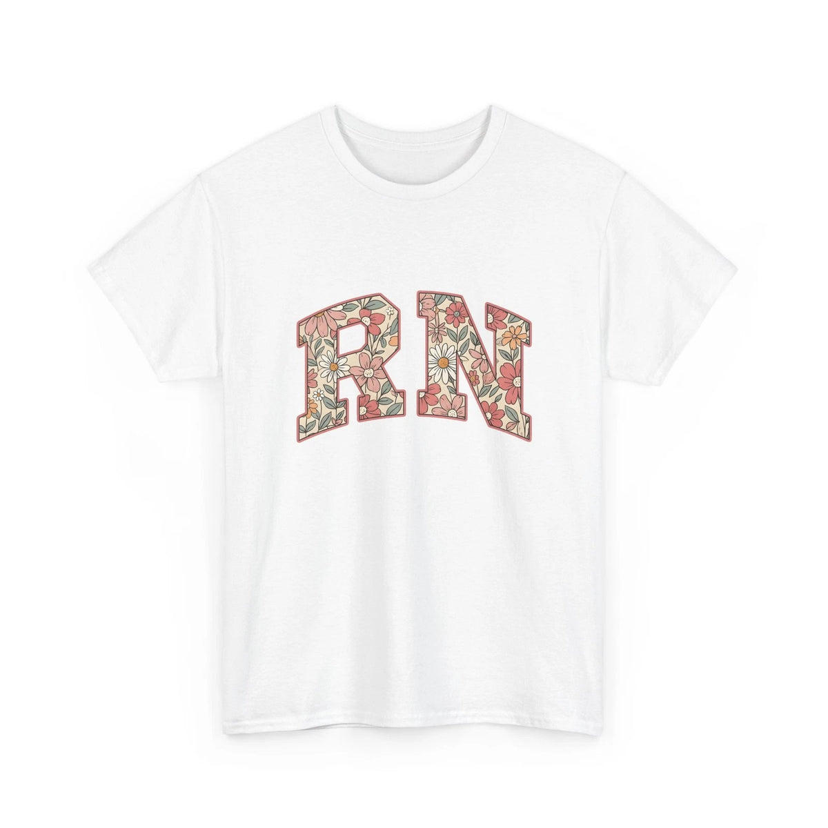 Floral Varsity Letters Shirt Nurses Floral Gift Women Boho Tee Letterman