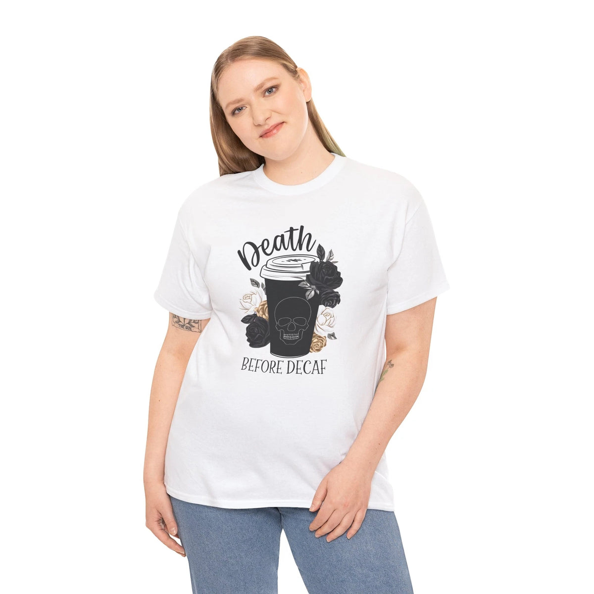 Coffee Shirt | Barista Latte Cappuccino Espresso Beans Death Before Decaf