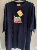 The Simpsons Penalty Kick Mens Blue Vintage print 2004 Size Large Rare Unisex