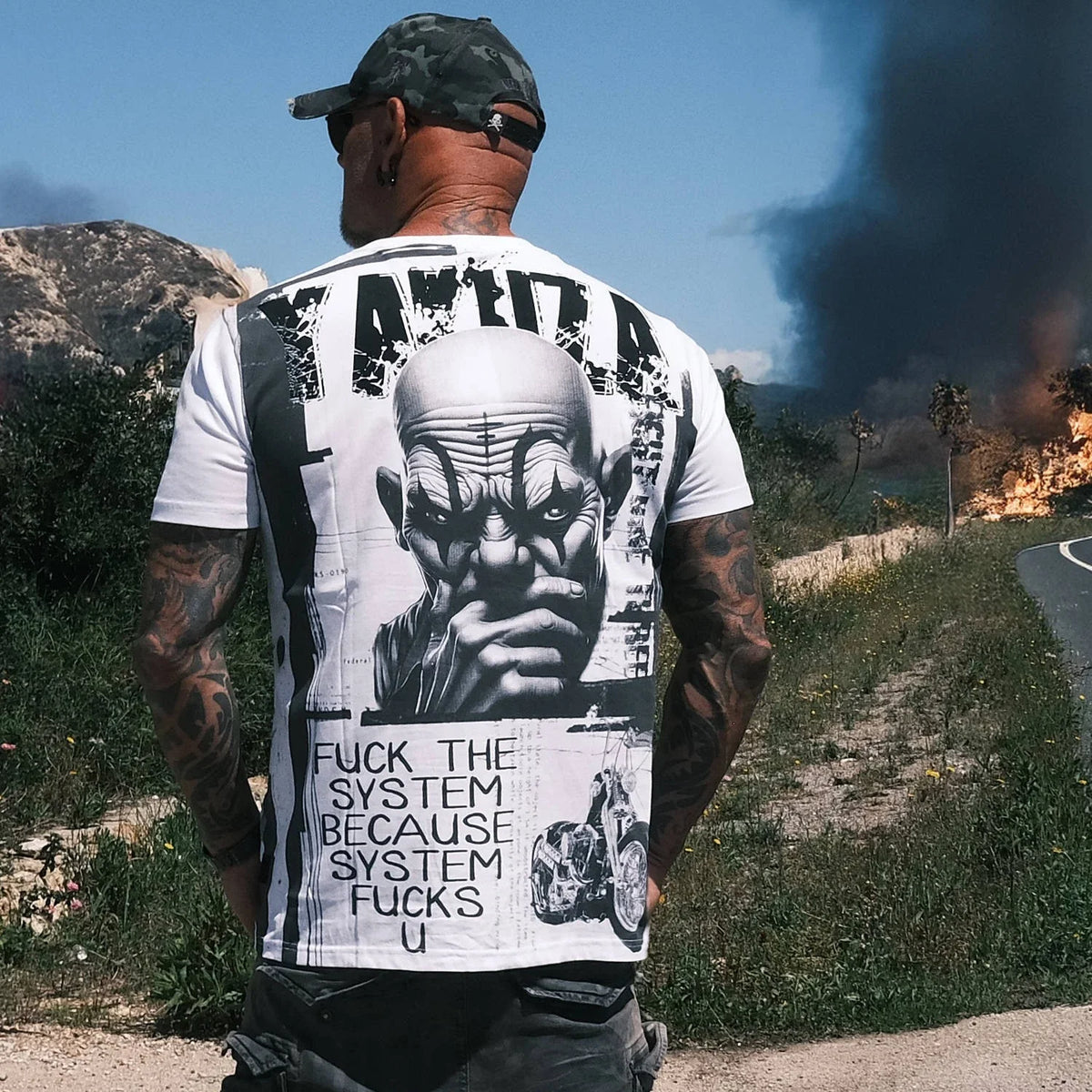 New Yakuza Men's System All Over Regular - White Unisex