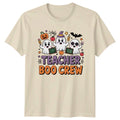 Teacher Boo Crew Womens T-Shirt Halloween Teacher Halloween Gift For Her