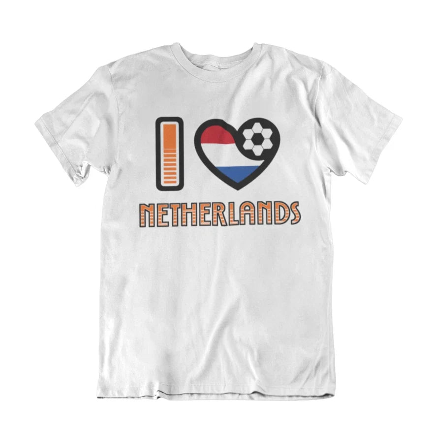 I LOVE NETHERLANDS Football 2026, Adults Kids Or Baby, World Cup Holland Unisex