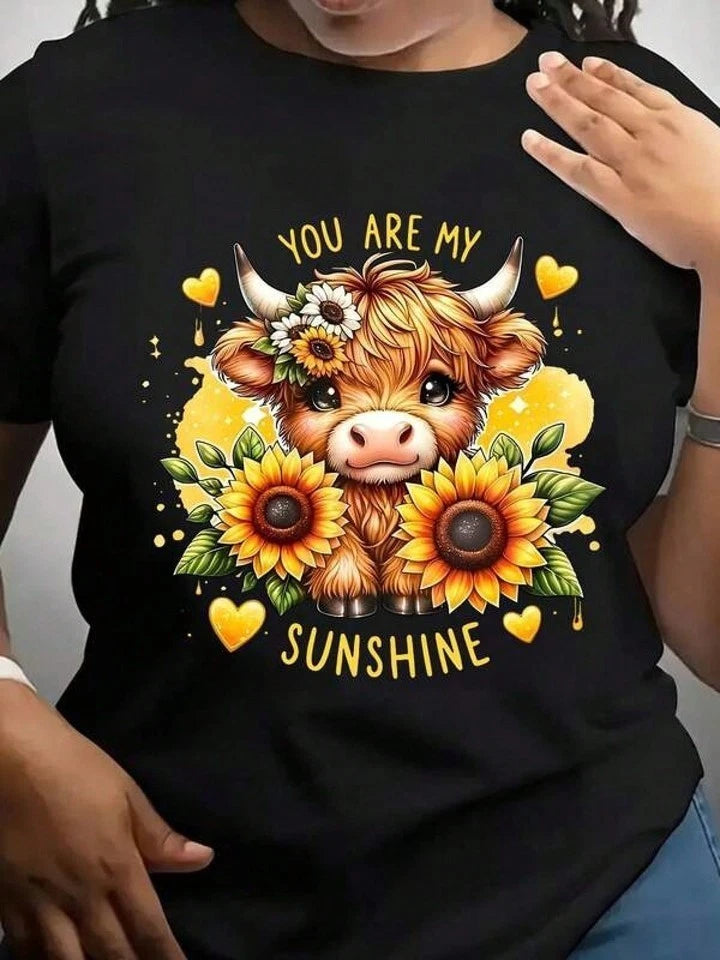 Highland Cow Shirt Highland Cow Graphic Just A Girl Who Love  Cow Shirt N4521