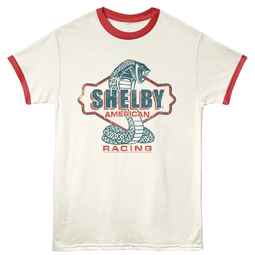 Carroll Shelby Mustang American Racing Cobra Snake Men's Ringer T Shirt Unisex