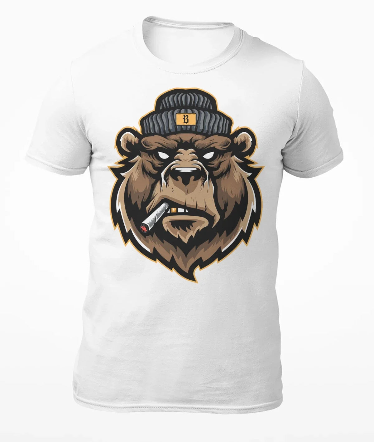 Gangsta Bear Wearing Hat - Men's - Women's Unisex