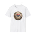 Korean Flag Soccer Ball Vintage Taegeuk Football Fan Tee Unisex