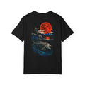 Shore Fishing Skeletal Fish T-Shirt Black Back Print Comfort Colors 1717