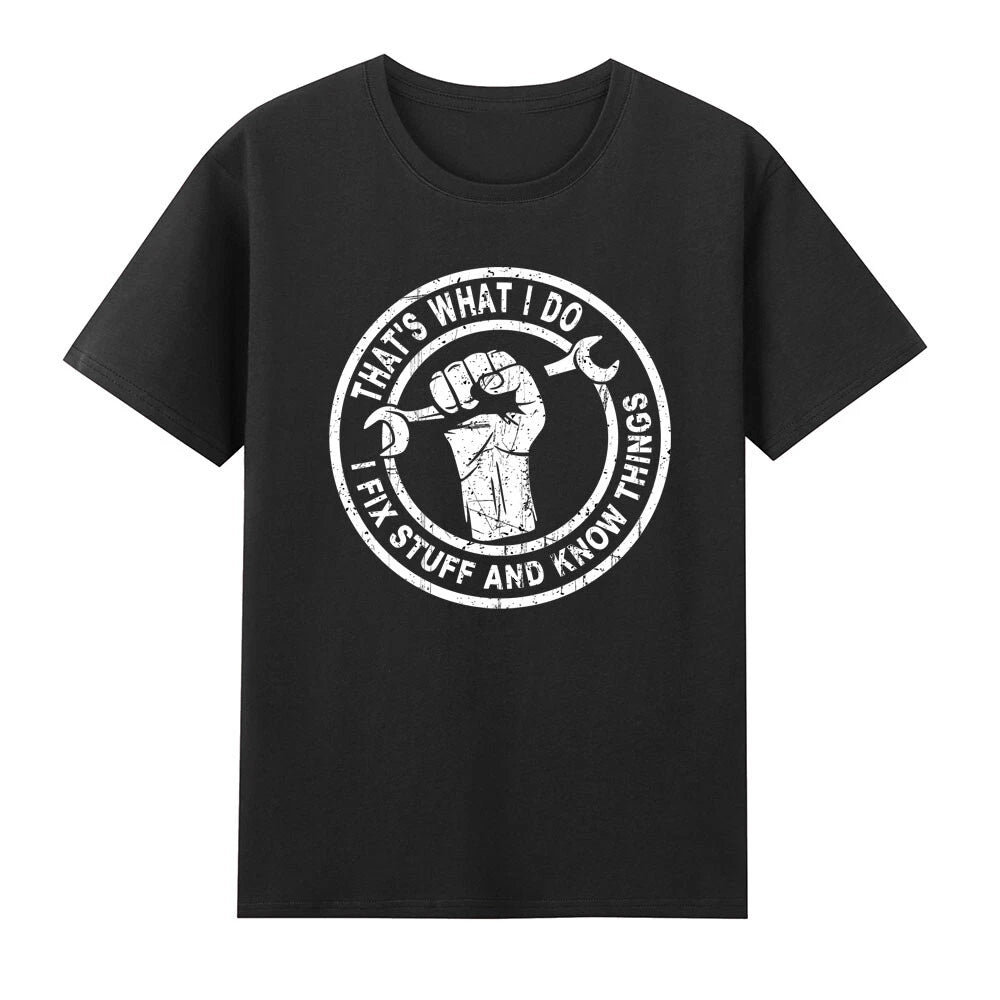 Mechanic That's What I Do I Fix Stuff And I Know Things Vintage Men's T-Shirt
