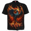 NEW ASHES REBORN T-Shirt Tattoo Goth Skull PHOENIX ARISEN Fire Bird Top
