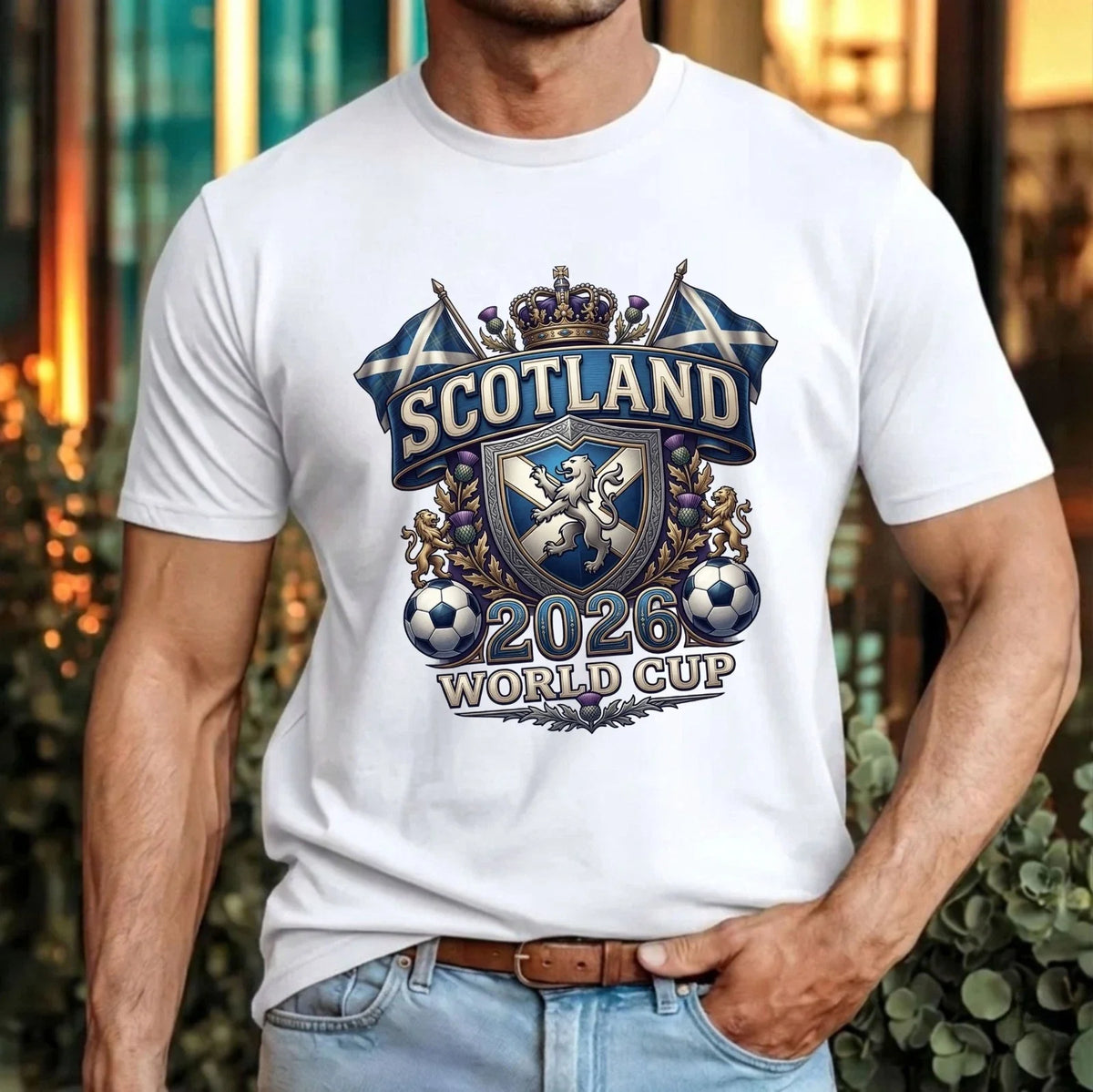Scotland 2026 Tournament Football Scottish Saltire Fan Gift Unisex Top Unisex