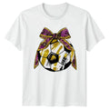 Cheetah Print Bow Soccer Mom Womens Soccer Mom Football Mothers Day Gift Unisex