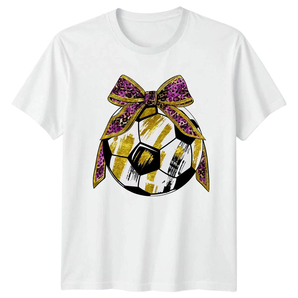 Cheetah Print Bow Soccer Mom Womens Soccer Mom Football Mothers Day Gift Unisex