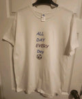 White, All Day Every Day Soccer Ball Print Nice One Unisex