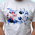 New Zealand football flag white t shirt soccer design mens womens kids baby Unisex
